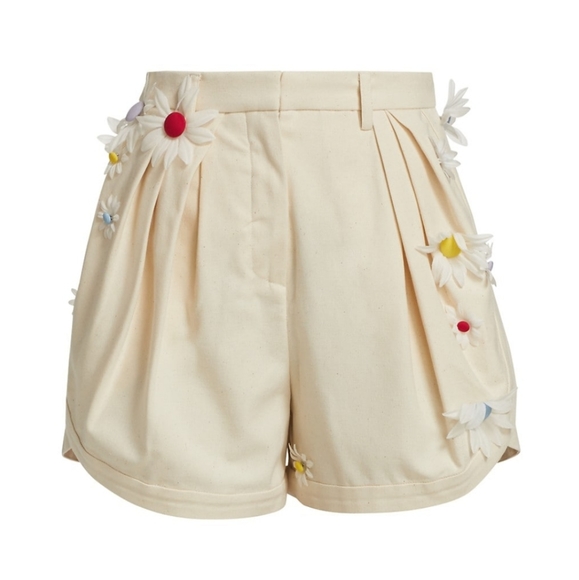 NWT$695 Rosie Assoulin Pleated Asymmetrical Shorts - Picture 10 of 16